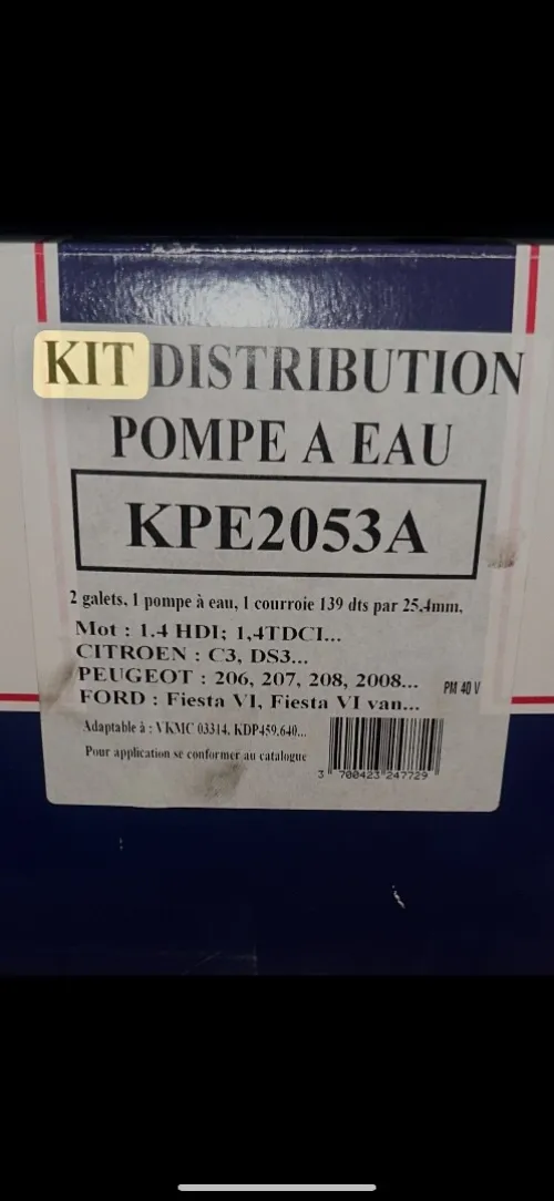 Kit de distribution + pompe à eau