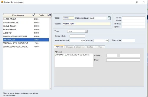Logiciel de gestion de production