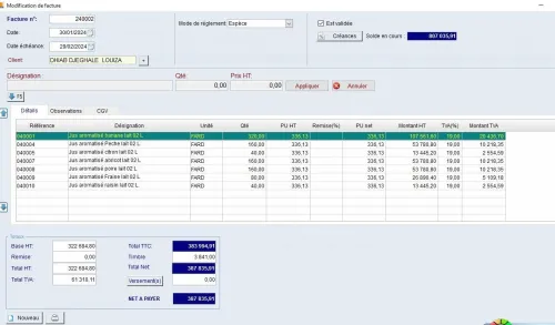 Logiciel de gestion de production