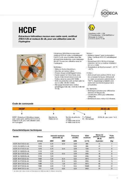 Extracteurs Atex antidéflagrant 