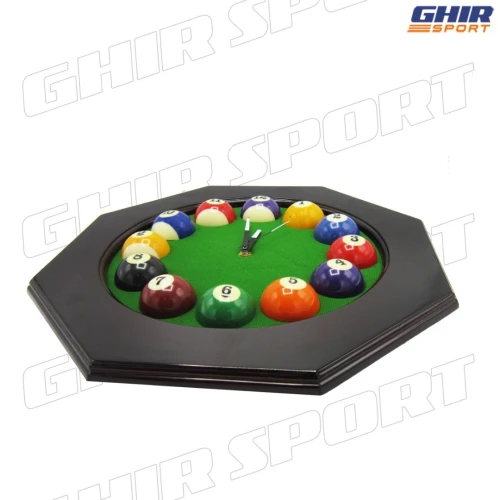 HORLOGE MURALE BILLARD OCTOGONE | 00844