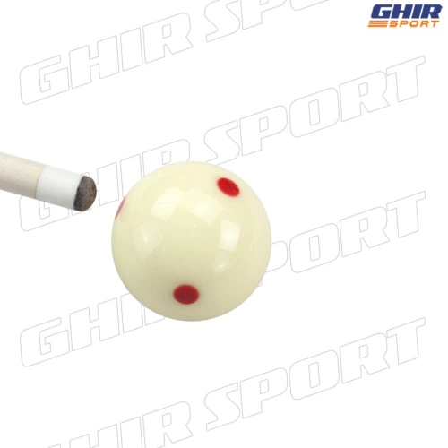 BOULE BLANCH AVEC POINT ROUGE POUR BILLARD | 00283