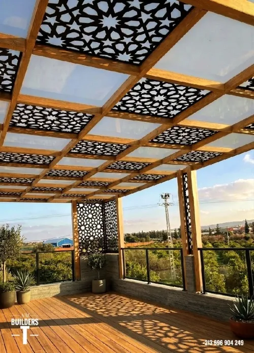 Pergola bois polycarbonate