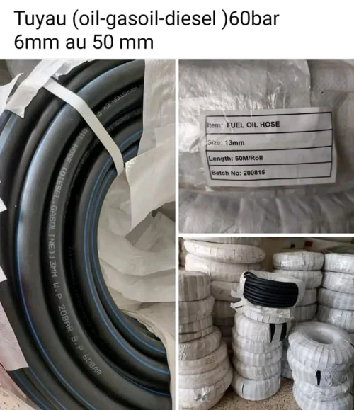 Tuyau Alimentaire/extraction/pression hydraulique/oil hose/sablage/dépotage pr ciment..