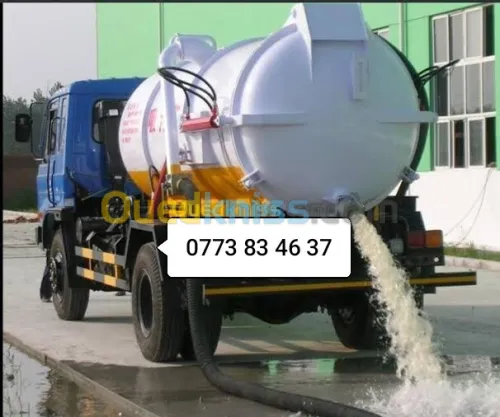 Camion Débouchage canalisation curage vidange تنضيف و تسريح جميع قنوات الصرف الصحي 