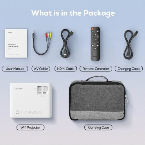 Datashow projecteur Izeeker iPL310 1080P  WiFi 5G  Bluetooth + Sacoche ضمان 30 يوم