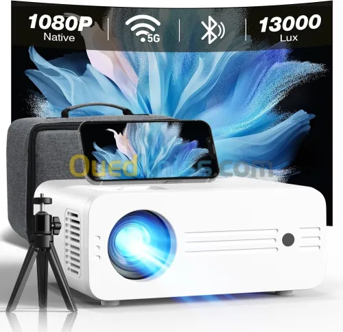 Vidéo projecteur Datashow iZeeker iPL310 5000 lumens 1080P Wi-Fi 5G Bluetooth +Sacoche ضمان 30 يوم
