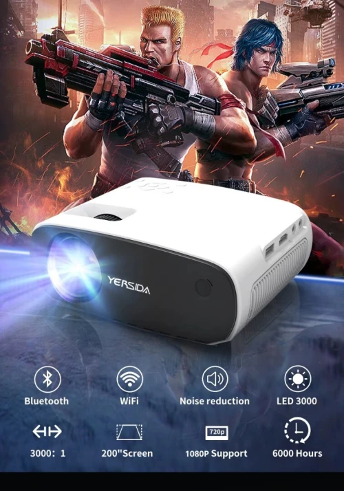 Mini Video projecteur Datashow P128 Wi-Fi, Bluetooth