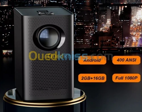 Smart Datashow Projecteur Data Show P50 4k PRO 400 Ansi Lumens Android WIFI 2gb/16gb