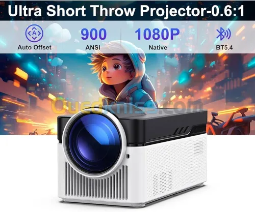 Video Projecteur Datashow short throw hy450 Smart Android 11 WiFi 6 700 Ansi Lumen 2/32gb ضمان 30يوم