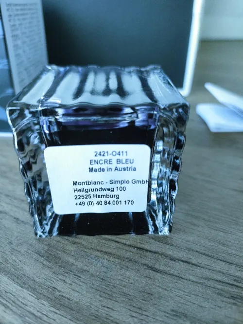 MONTBLANC Stylo à Plume Meisterstück Geometry Solitaire Le Grand + Encrier + Étui