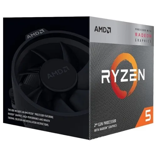 Ryzen 5 3400G (4 cœurs/8Threads) 3.7Ghz/4.2Ghz 65w TDP 