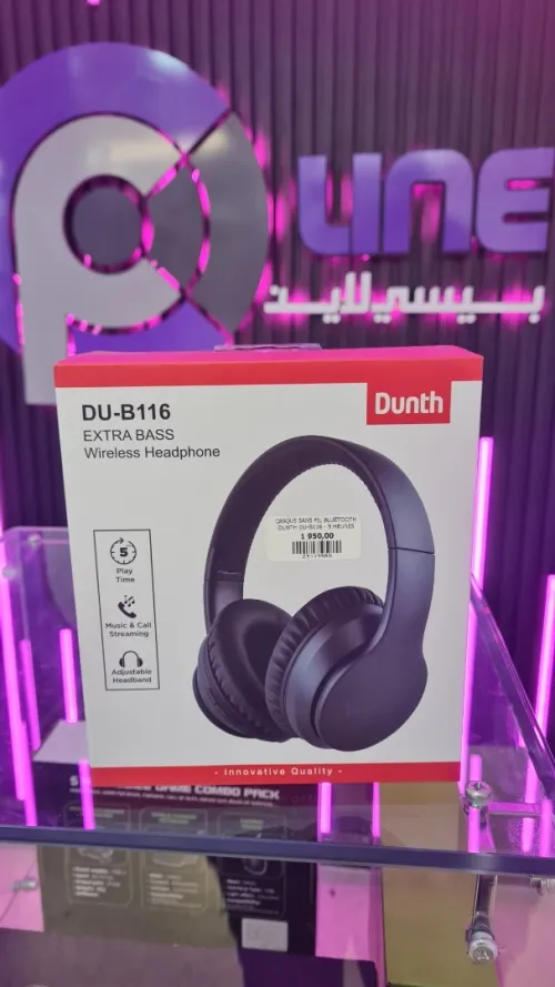 CASQUE SANS FIL BLUETOOTH DUNTH - 5 HEURES D'AUTONOMIE - VERSION BT 5.0