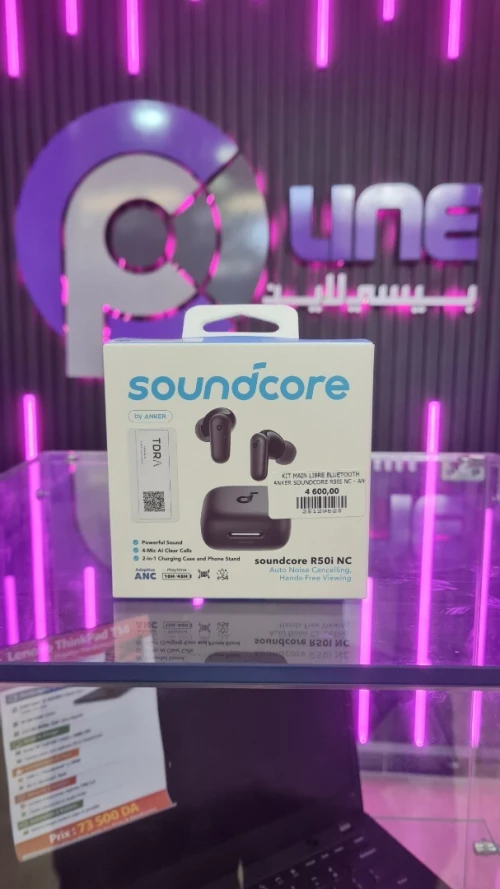 KIT MAIN LIBRE BLUETOOTH ANKER SOUNDCORE R50I NC - ANC - 10H/45H PLAYTIME- 4 MIC AI CLEAR CALLSR50I NC
