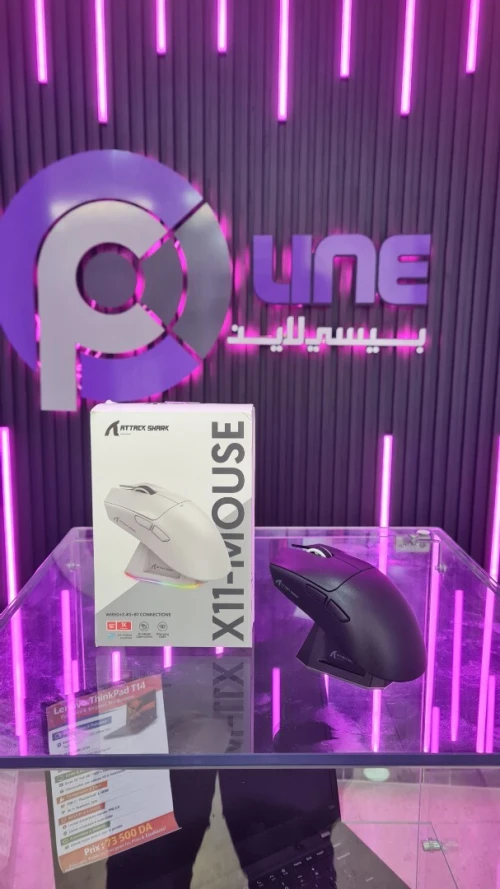 SOURIS SANS FIL ATTACK SHARK 800-22000 DPI X11WH RGB TRI-MODE (2.4GHZ + BLUETOOTH 5.0 + WIRED MODE) AVEC BATTERIE RECHARGEABLE  X11WH
