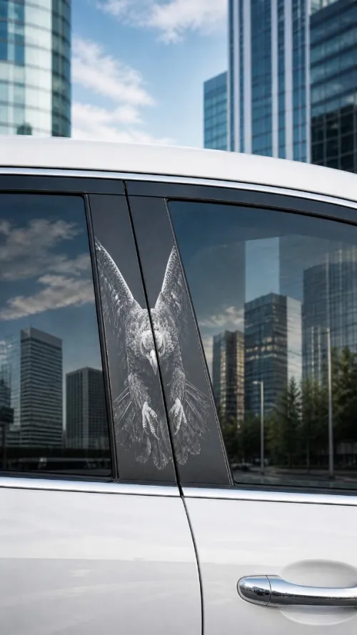Deux 2 Stickers Pilier Voiture Premium