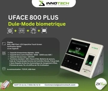 Pointeuse Biométrique ZKTeco Uface 800 plus