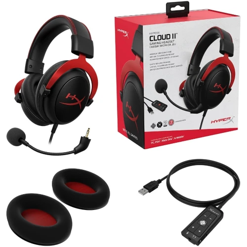 CASQUE HYPERX CLOUD II (ROUGE) GAMING SON SURROUND 7.1