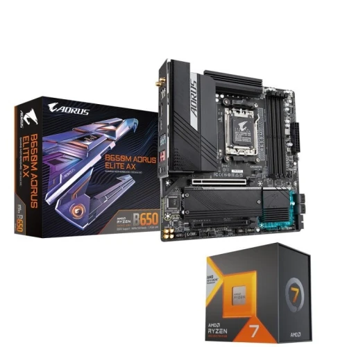 KIT UPGRADE AMD RYZEN 7 7800X3D +CARTE MERE GIGABYTE B650M AORUS ELITE AX