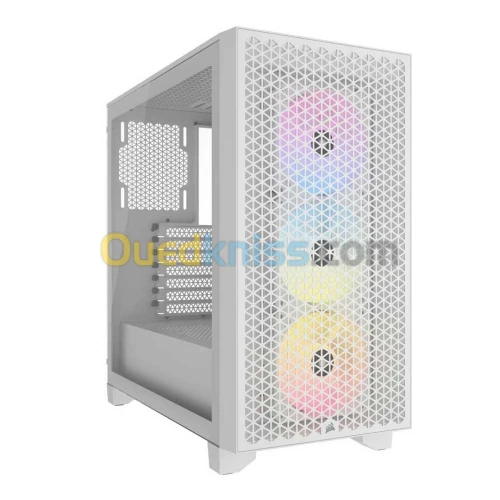 BOITIER CORSAIR 3000D RGB AIRFLOW TG MID WHITE