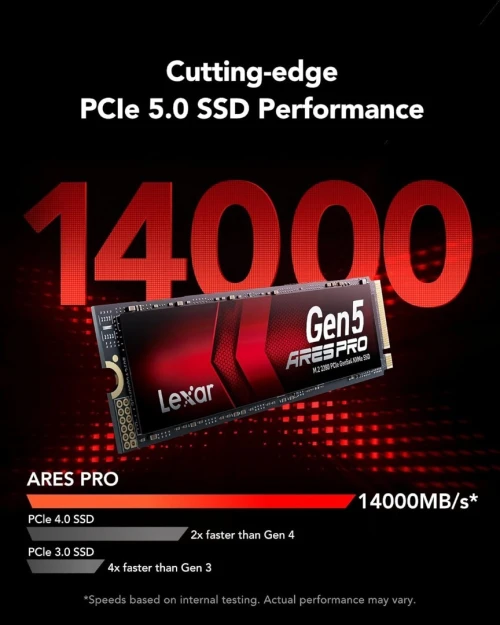 SSD M.2 NVME LEXAR ARES PRO GEN5 1TO 14000MB/S