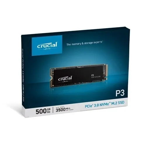 SSD CRUCIAL P3 500 GO NVME - PCIE 3.0 X4