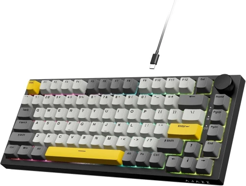CLAVIER GAMING AJAZZ AK820 MECANIQUE 75% RED HOT SWAPPABLE SWITCH