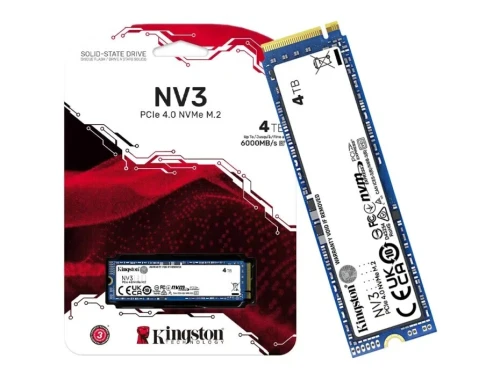 KINGSTON NV3 PCIE 4.0 NVME SSD M.2 - 4TB - PCIE 4.0 - GEN 4 - JUSQU'À 6000MB/S - PC & LAPTOP -BLACK