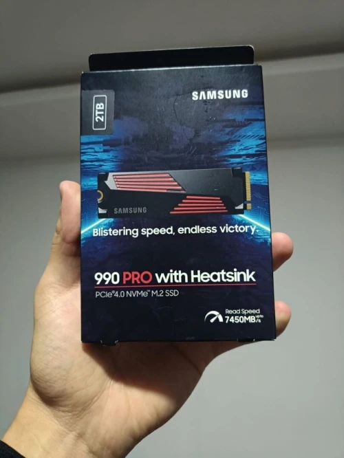 SAMSUNG SSD 990 PRO M.2 PCIE NVME 2TO WITH HEATSINK - 7450MBS