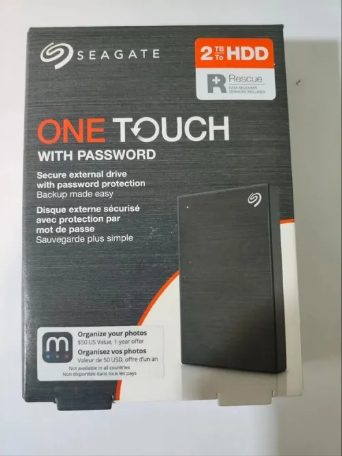 DISQUE DUR EXTERNE   SEAGATE  2TB ONE TOUCHE AVEC MOT DE PASSE