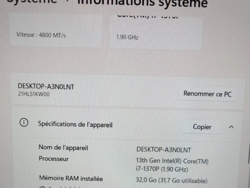 THINKPAD P16s 16" FHD +| vPRO CORE i7-1370P | RTX A500 4GB | 32GB RAM | 512GB NVMe SSD | WORKSTATION