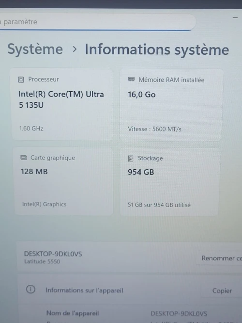 DELL LATITUDE 5550 | INTEL CORE ULTRA 5 135U | 16GB RAM | 512GB SSD | INTEL ARC GRAPHICS