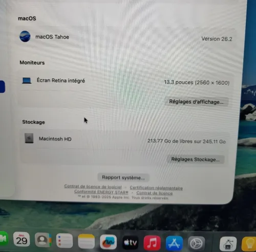 MacBook Air M1 2020 Gris Sideral - CPU M1 8C - 8GB RAM - 256GB SSD