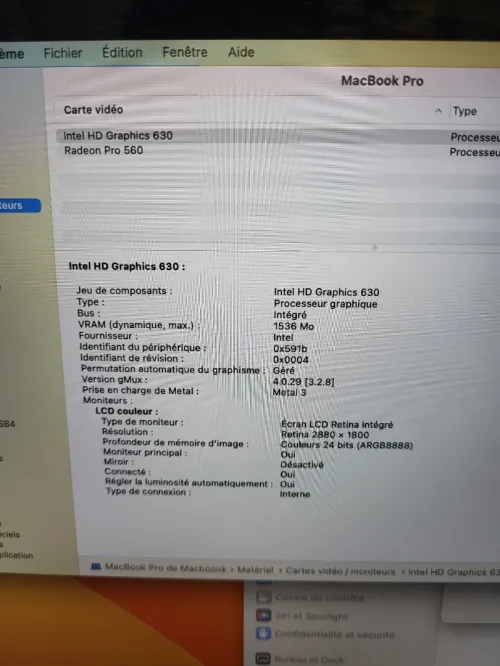 MacBook Pro 15.6" | CORE i7 | 16GB RAM | AMD RADEON PRO 560 4GB | 512GB SSD | GAMME Workstation 
