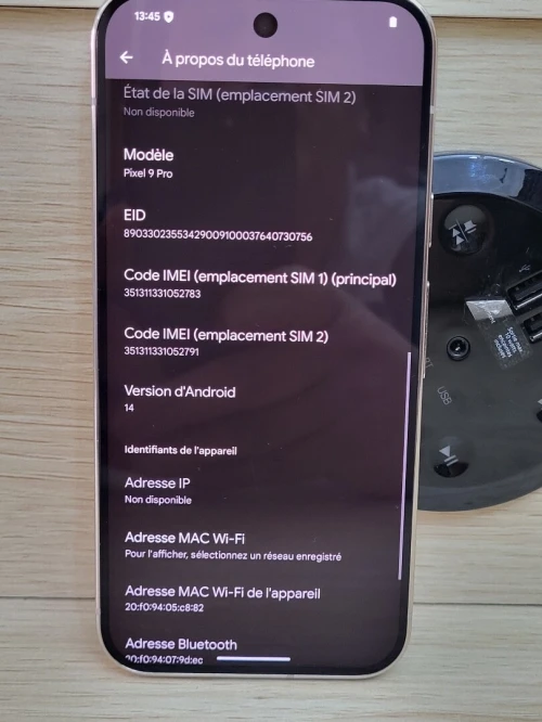 GOOGLE PIXEL 9 Pro 5G 128GB BLANC PORCELAINE