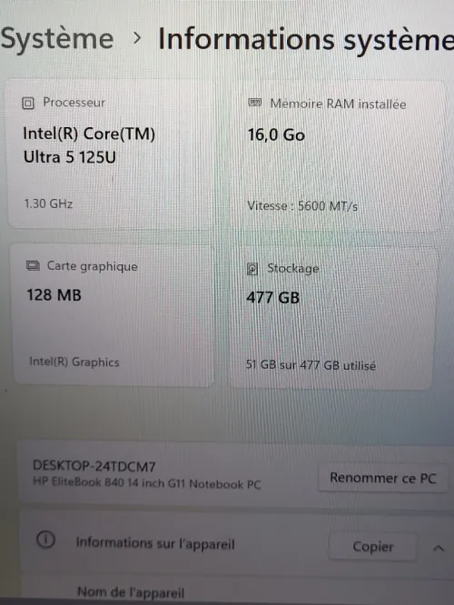 HP ELITEBOOK 840 G11 | CORE ULTRA 5 125U | 16GB RAM | 512GB SSD | INTEL ARC GRAPHICS