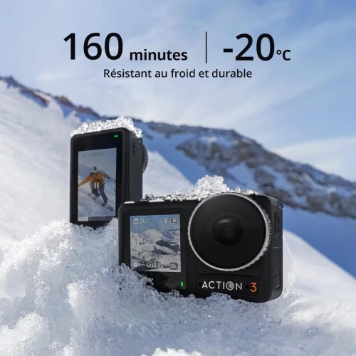 Dji Osmo Action 3 Camera sport d'action étanche Adventure combo - Vidéo en UHD 4K-120 ips 
