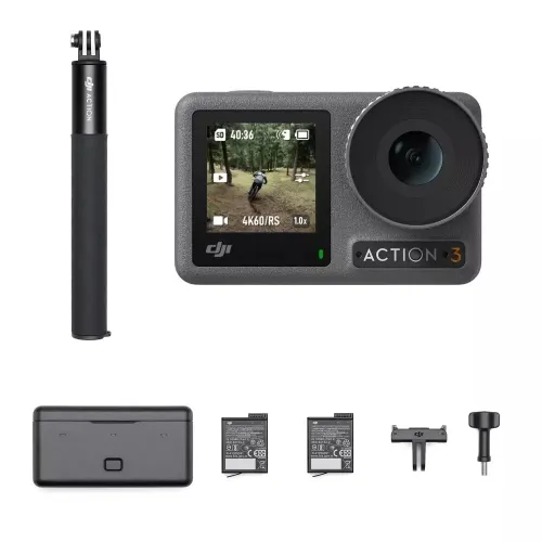 Dji Osmo Action 3 Camera sport d'action étanche Adventure combo - Vidéo en UHD 4K-120 ips 