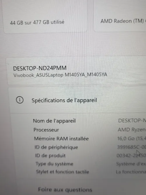 Asus Vivobook 14'' FHD + | RYZEN 7 PRO 7730U | 16GB RAM | 512GB NVMe SSD | AMD RADEON GRAPHICS