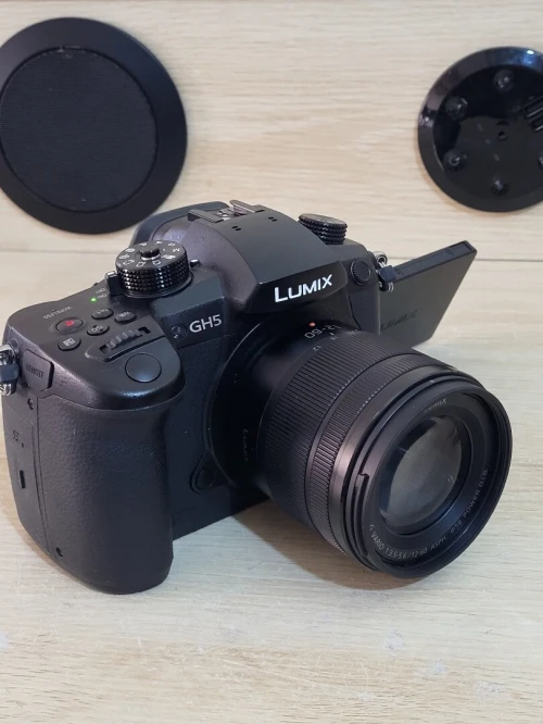 Panasonic Lumix DC-GH5 Appareil photo hybride de 20.3 MP | Vidéo UHD 4K/60p à durée illimitée + OBJECTIF Lumix G Vario 12-60mm f/3.5-5.6 Asph