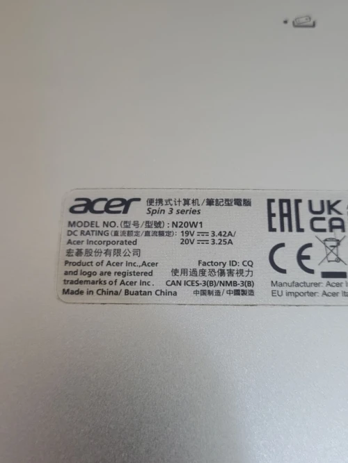 ACER SPIN X360 TACTILE | 2-EN-1 | CORE i5 1135G7 | 8GB RAM | 512GB NVMe SSD | IRIS XE GRAPHICS