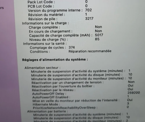 MACBOOK PRO RETINA 2015 13'' INTEL CORE i5 @2.70GHz Double Cœur - 8GB RAM - 128GB SSD