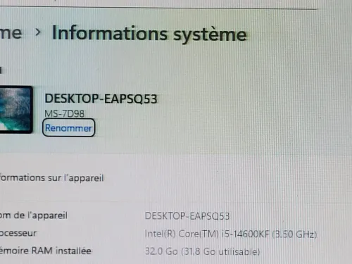 Gaming pc | INTEL 14EME GEN CORE i5-14600KF | 32GB RAM | NVIDIA RTX 4060 8GB | 2To NVME SSD