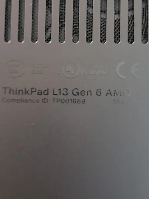 AI PC THINKPAD L13 GEN 6 | AMD RYZEN 5 PRO 215 w | 16GB RAM | 256GB NVMe SSD | AMD RADEON 740M 1GB |