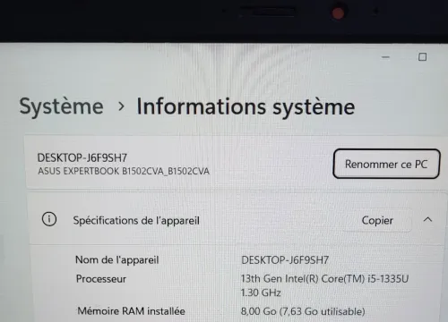 Asus ExpertBook | CORE i5 1335U | 8GB RAM | 256GB SSD | INTEL UHD GRAPHICS