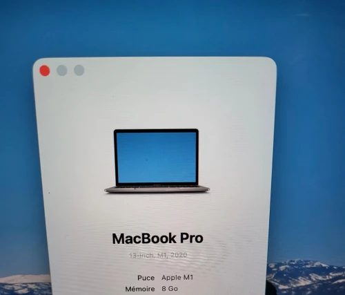 MacBook Pro M1 Gris Sideral | CPU M1 8C | 8GB RAM | 512GB SSD | COMPTAGE CYCLES 127 | MDM BYPASSED