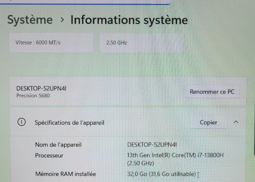 DELL PRECISION 5680 | CORE i7-13800H | RTX A1000 6GB | 512GB SSD | 32GB RAM