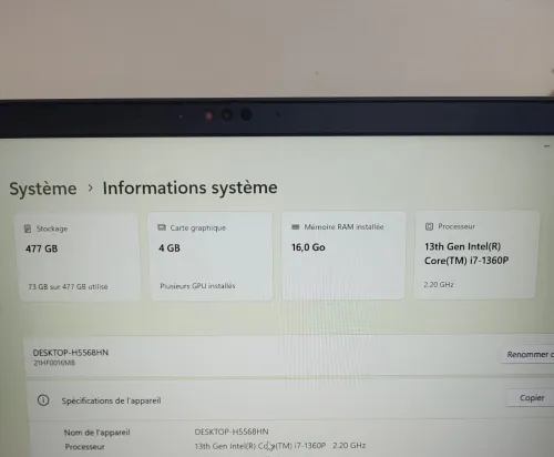 ThinkPad P14S | CORE i7 1360P | NVIDIA RTX A500 4GB | 16GB RAM | 512GB SSD | WORKSTATION