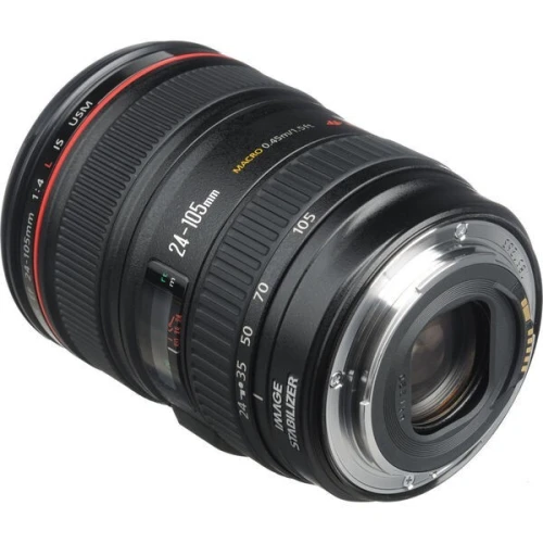 Objectif Canon EF - Fonction Zoom - 24 mm - 105 mm - f/4.0 L IS USM - Canon EF - pour EOS 1000, 1D, 50, 500, 5D, 7D, Kiss F, Kiss X2, Kiss X3, Rebel T1i, Rebel XS, Rebel XSi - Canon