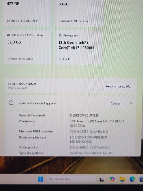 DELL PRECISION 5680 | CORE i7-13800H | RTX A1000 6GB | 512GB SSD | 32GB RAM